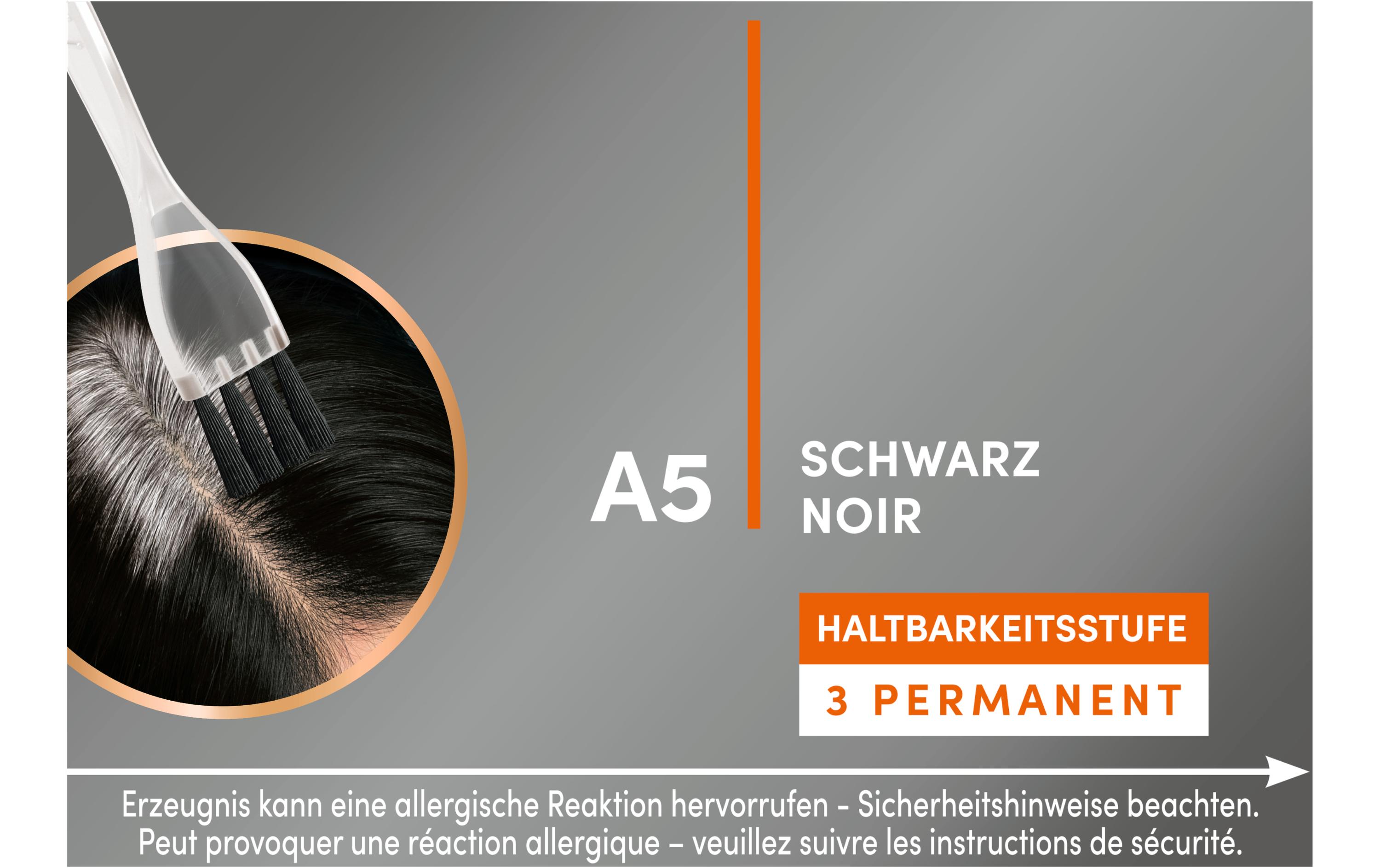 Haarcoloration Schwarz A5Permanente Ansatz-Kaschierung verleiht dem Haar harmonische Übergänge