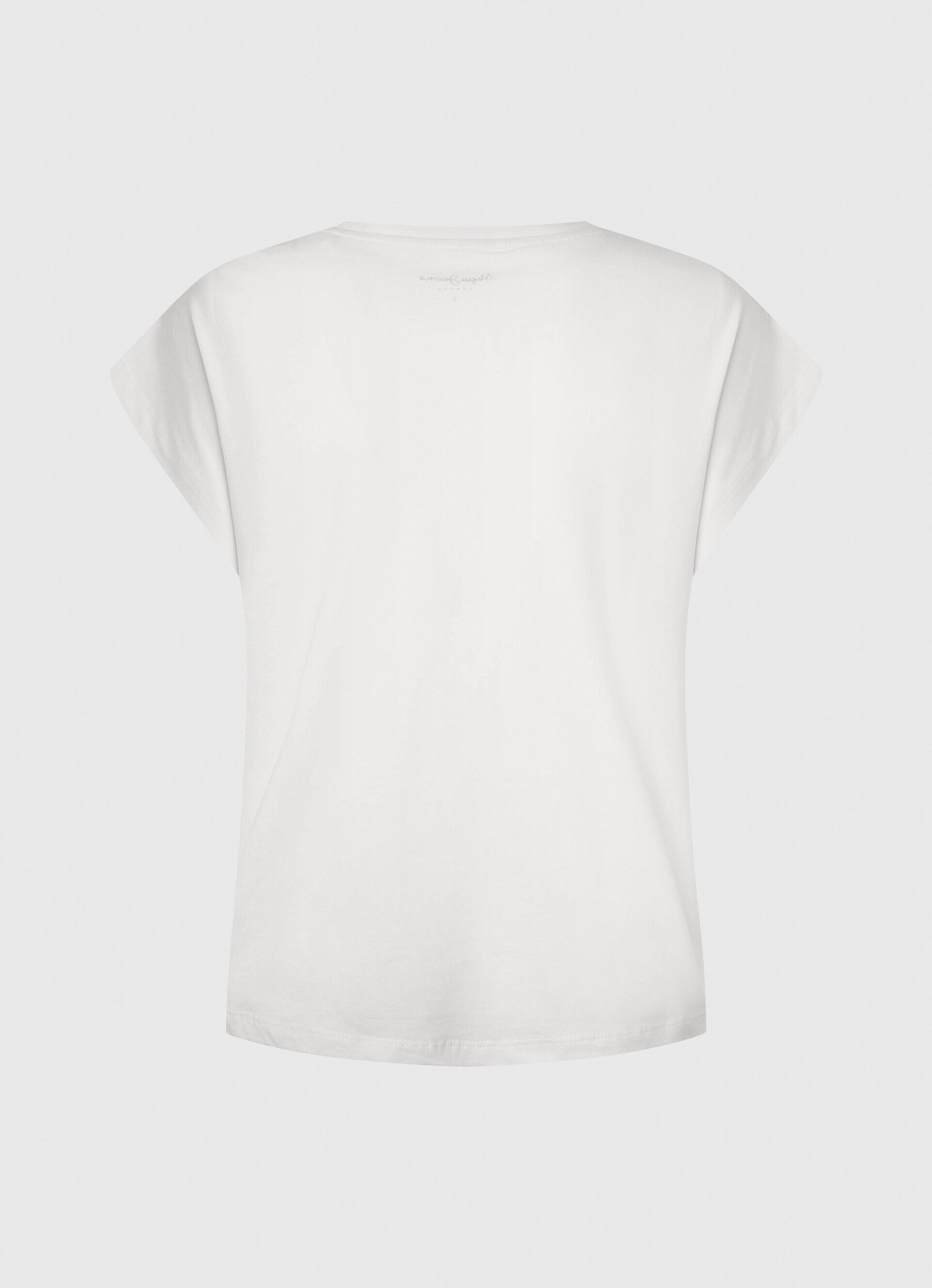 CAMISETA COM LOGOTIPO ESTAMPADO NA MANGA - branca