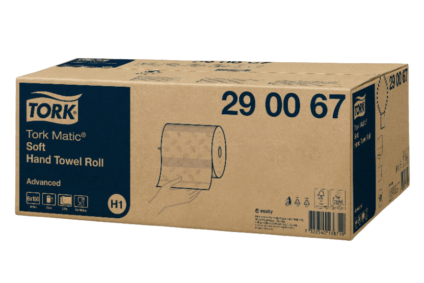 Tork Matic® H1 Zachte Handdoekrol 6 rollen x 150m Absorberend Wit met