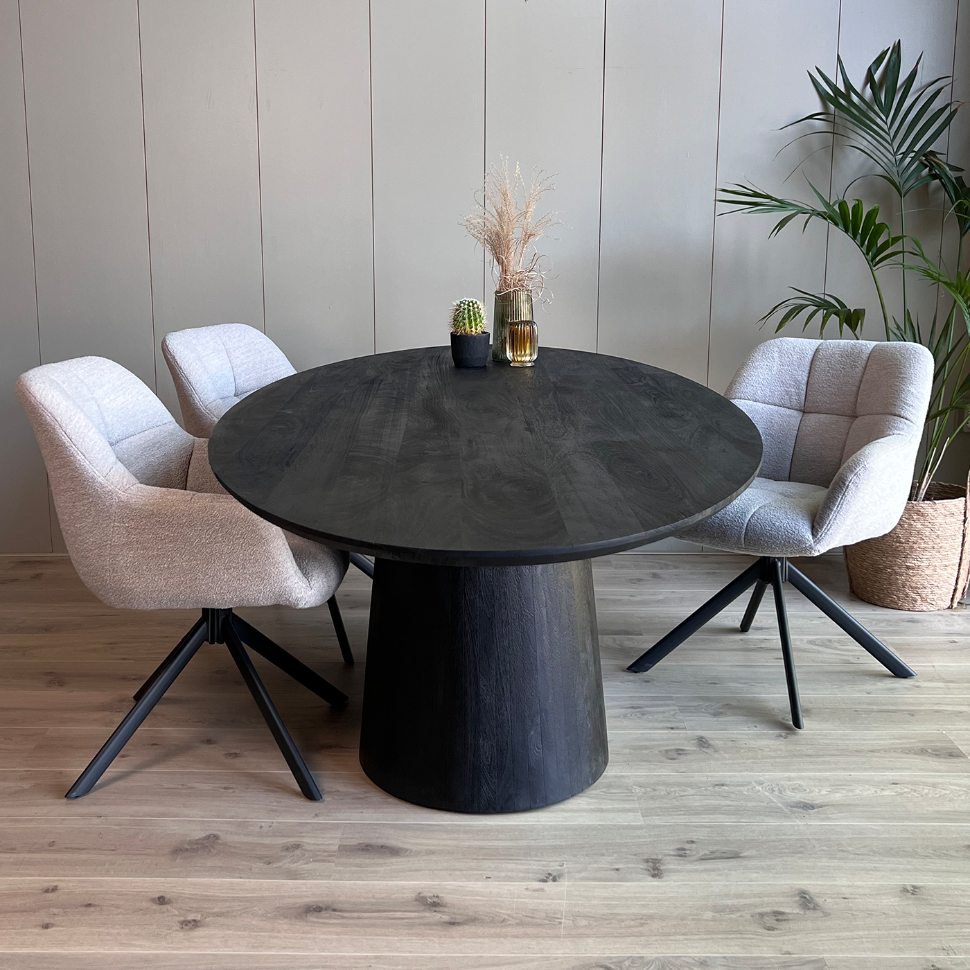 Eetkamertafel Oslo 130cm Zwart