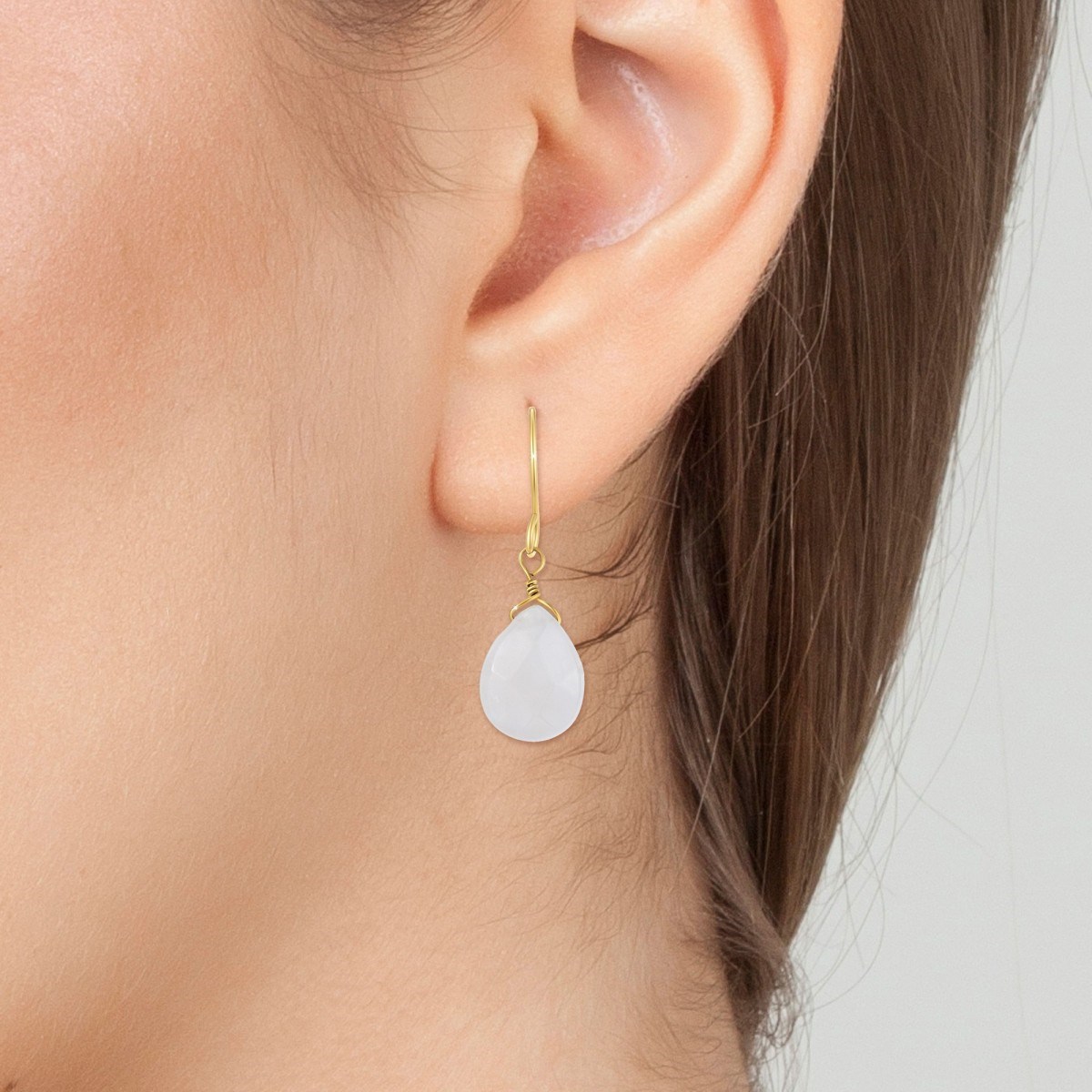 Boucles d'oreilles SC Bohème ornées de quartz rose