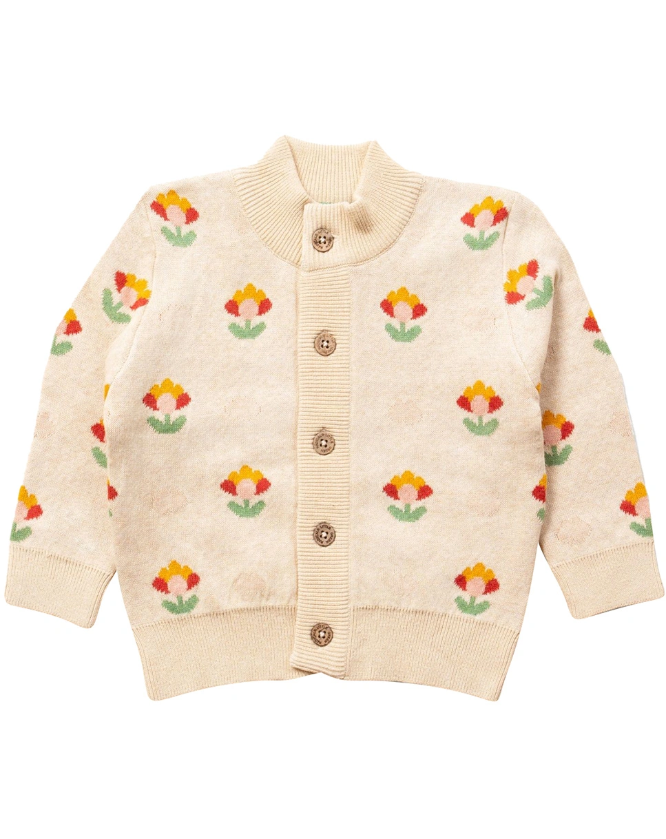 Strickjacke ANOTHER FLOWER in cream