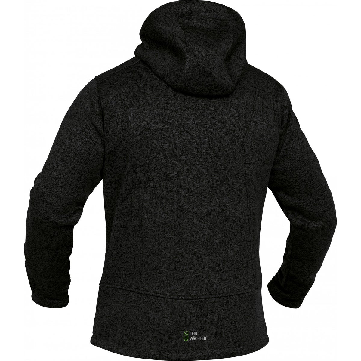 Bodyguard Fleece Cardigan Werkjas Zwart Melange Maat L Unisex