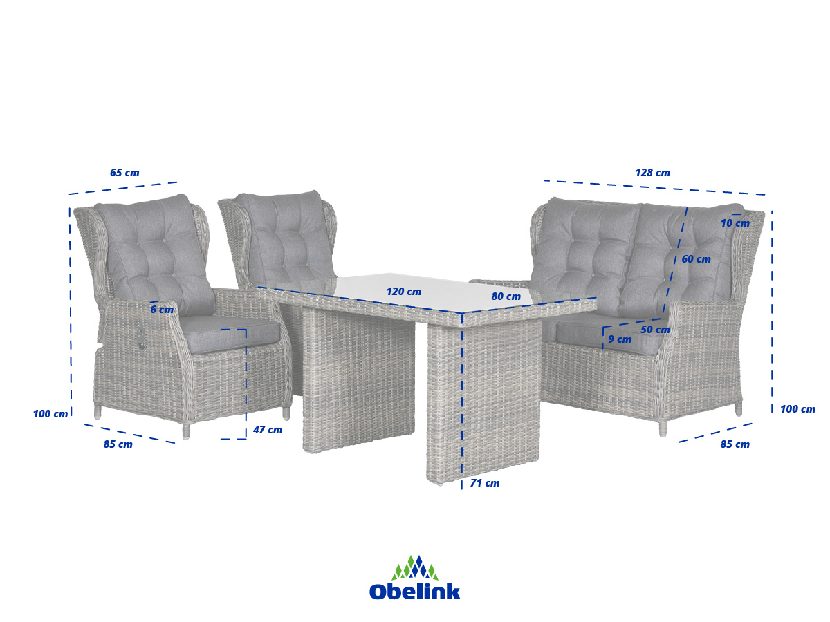 Outdoor Feelings Raffaelo dining loungeset