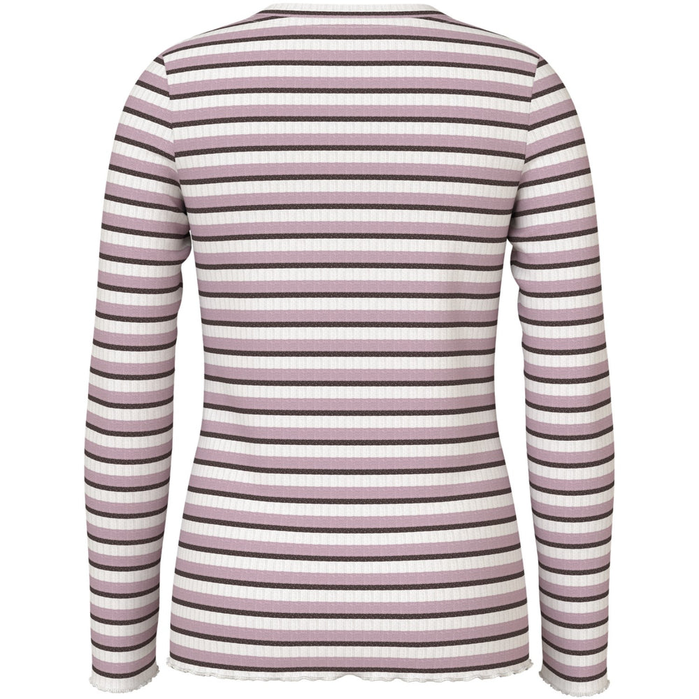 Køb Name It Cloud Dancer Seal Brown + Keepsake Lilac Nkfvemma Glitter Ls Slim Top