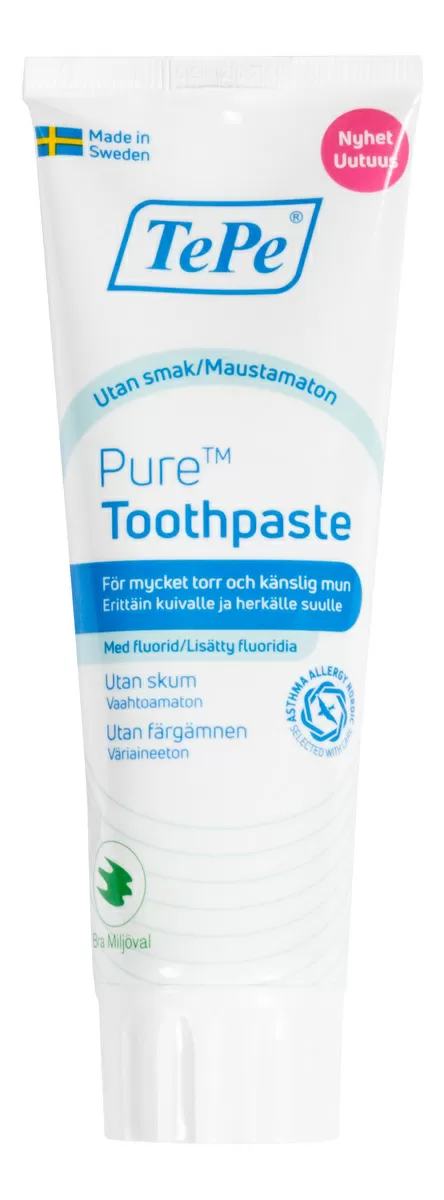 Tepe Pure Tandpasta u. smag  - 75 ml.