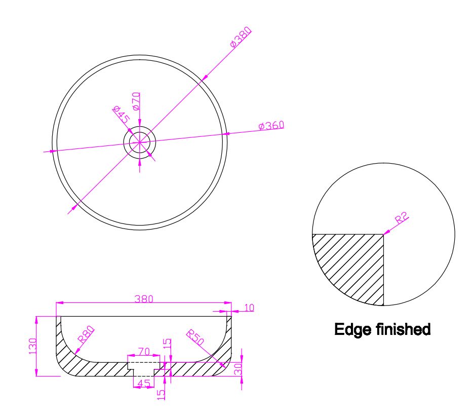 Fontana Portoro Gold marmer walnoot wastafelmeubel 120cm met toppaneel en ronde waskommen