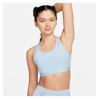Brassière Nike Trail Swoosh On-The-Run Bleu