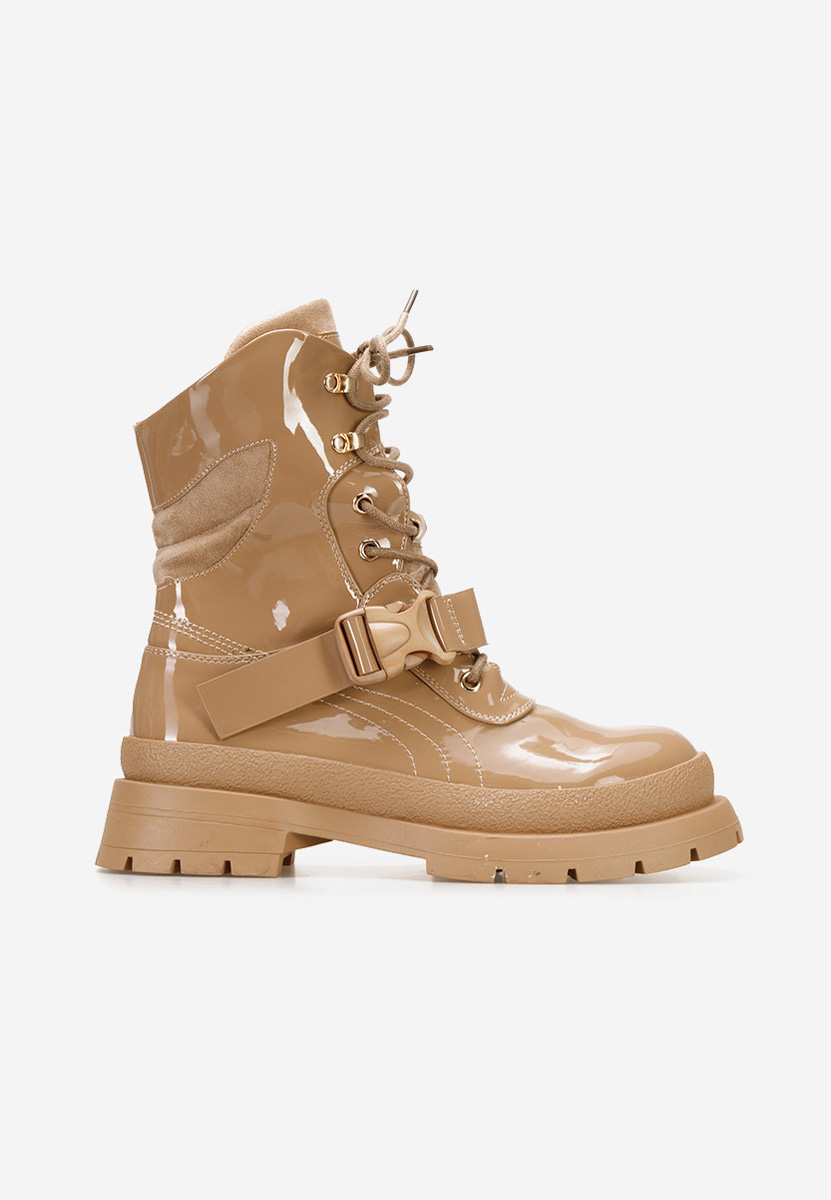 Bottines à plateforme kaki Zimora