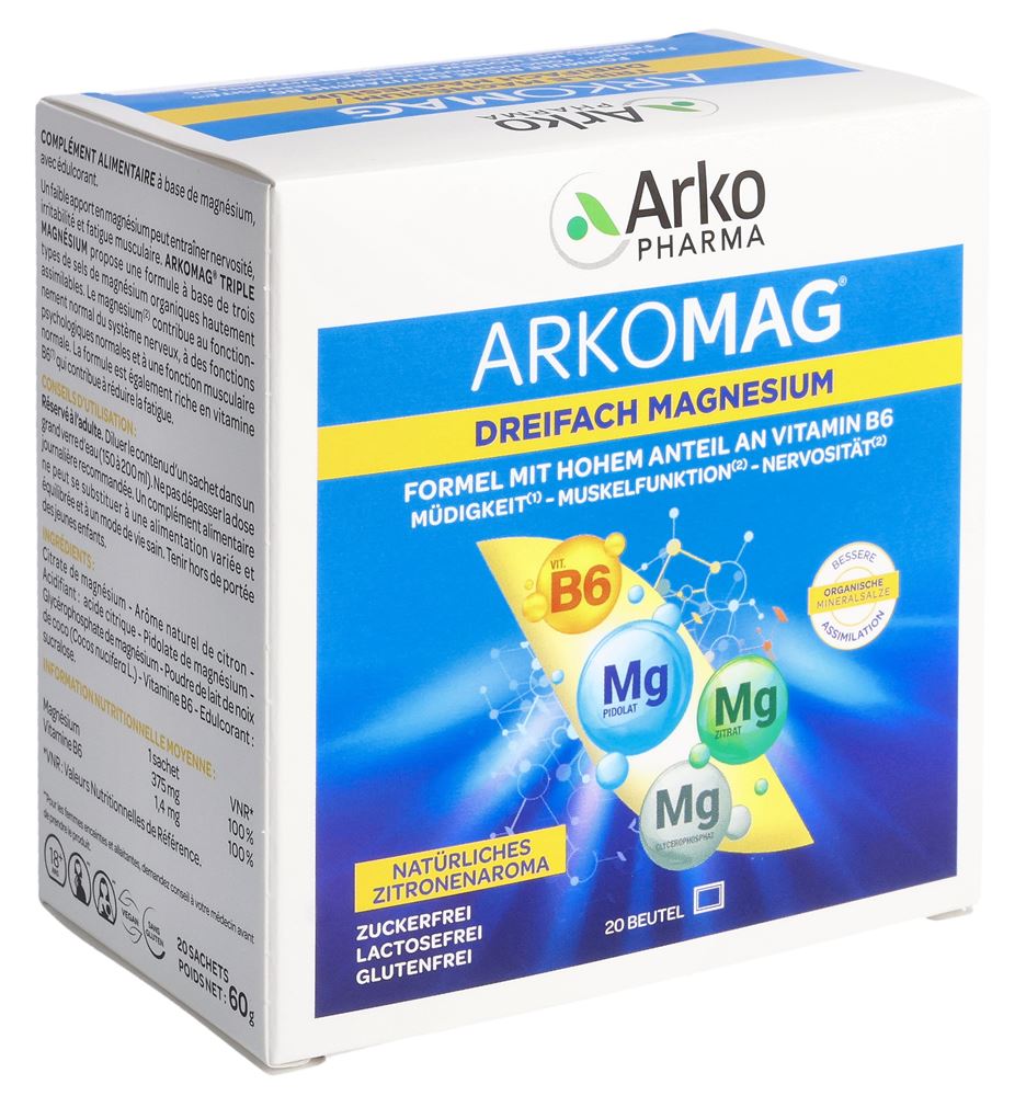 ARKOMAG Dreifach Magnesium<br>20 Stück, Beutel