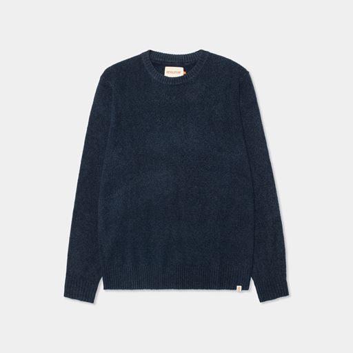 Revolution Crewneck Striktrøje, Darknavy, M