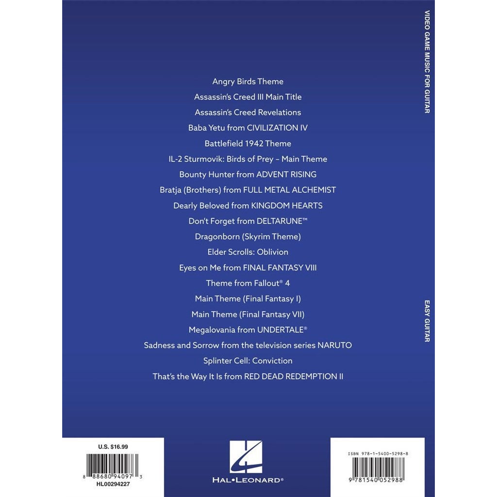 Hal Leonard Video Game Music for Guitar gitaarboek