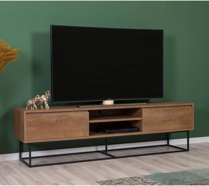 Kalune Design - Laxus - TV-meubel en Salontafel - Bruin en Zwart - Woonkamersets