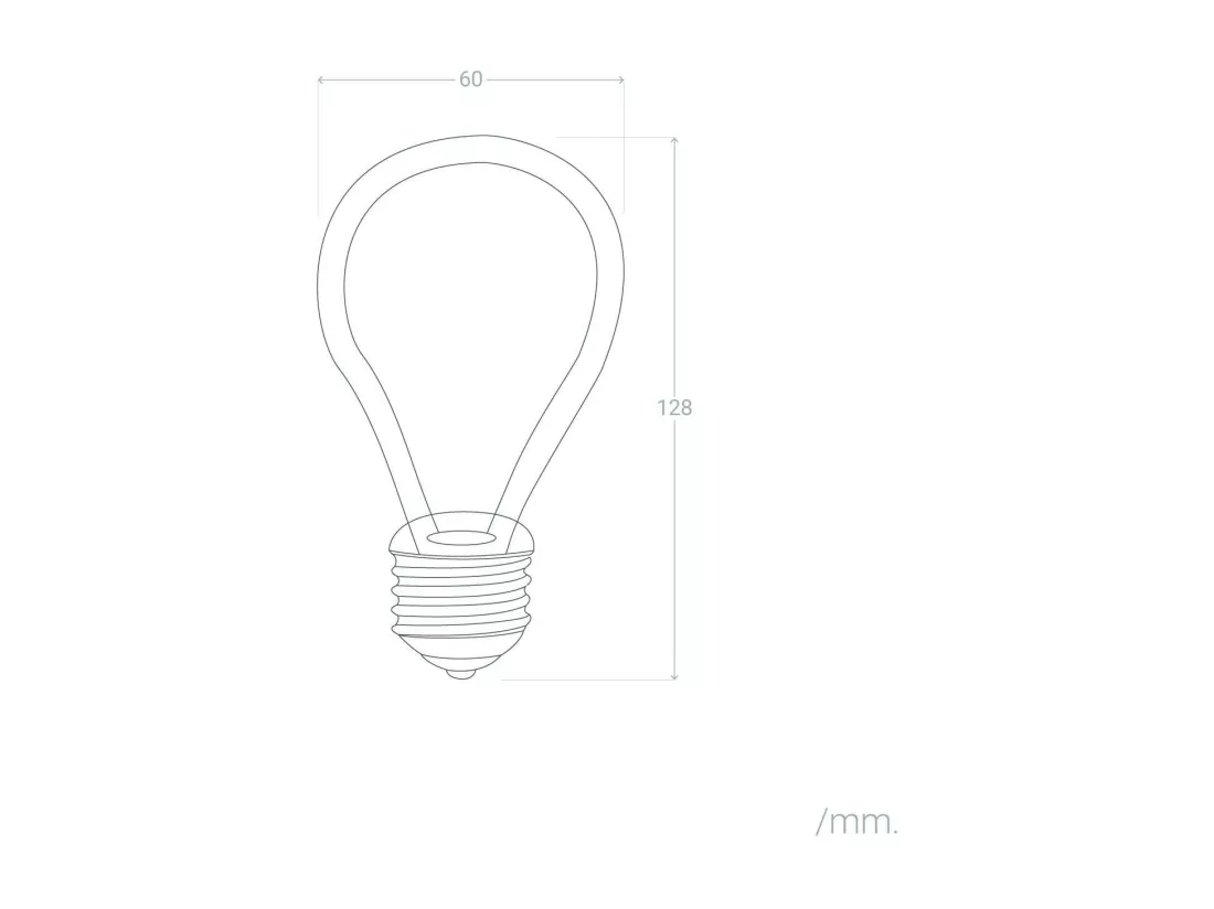 Ampoule LED Filament E27 4W 400 lm A60 Néon No Flicker 2200K Blanc chaud