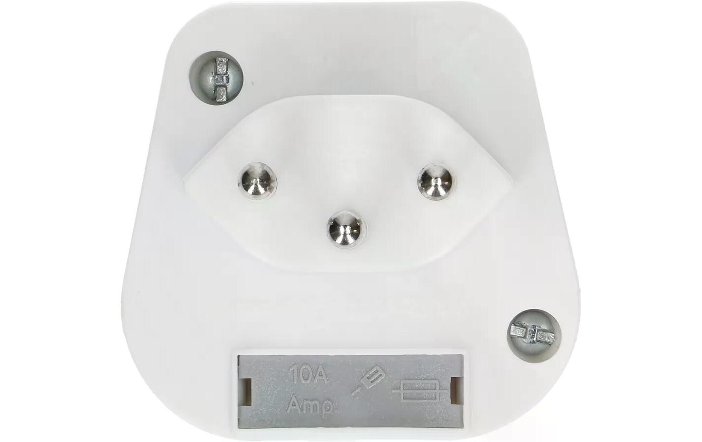 Reiseadapter GB – CH, WeissReise- und Übergangsstecker ermöglicht Verwendung von 3-poligen Geräten mit Schweizer-Stecker in Grossbritannien