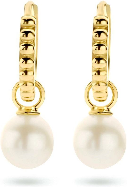 goud (geelgoud) klapoorringen parel 4024444