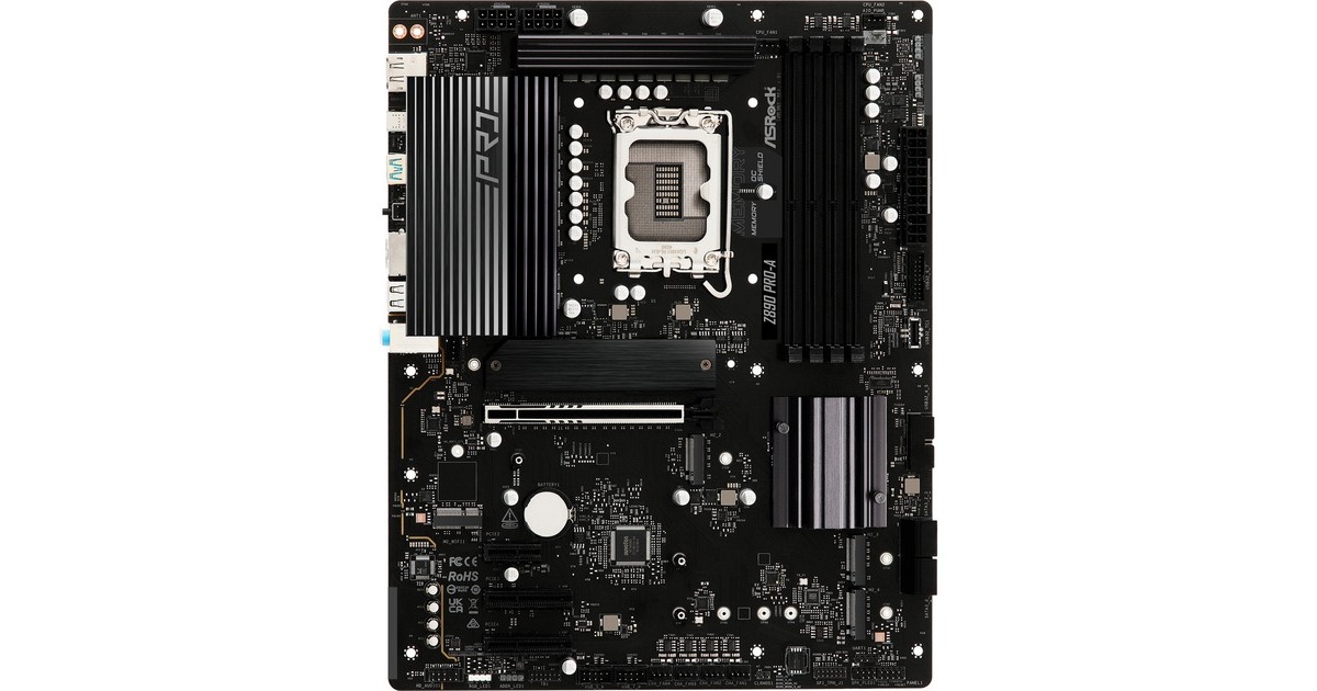 ASRockZ890 Pro-A socket 1851 moederbord  (Zwart, RAID, 2.5Gb-LAN, Sound, ATX)