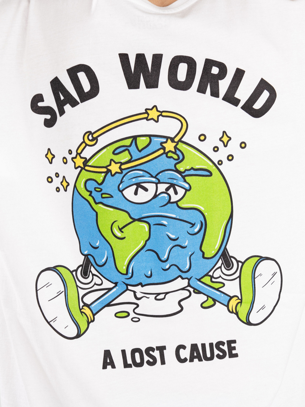 A Lost Cause Sad World T-Shirt white