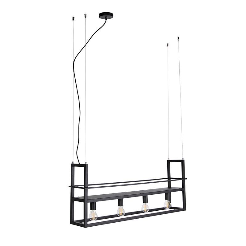 Smart hanglamp zwart incl. WiFi A60 - Cage Rack
