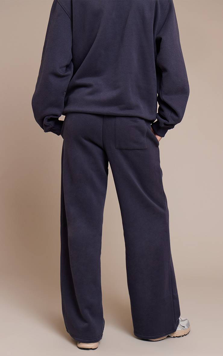 Bleu Marine Pantalon De Jogging Droit En Molleton De Coton Plt