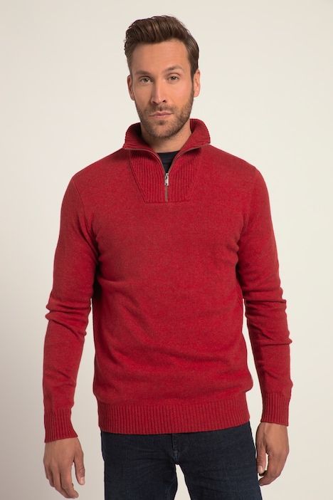 Stricktroyer, Pullover, Stehkragen mit Zipper, Multigarn