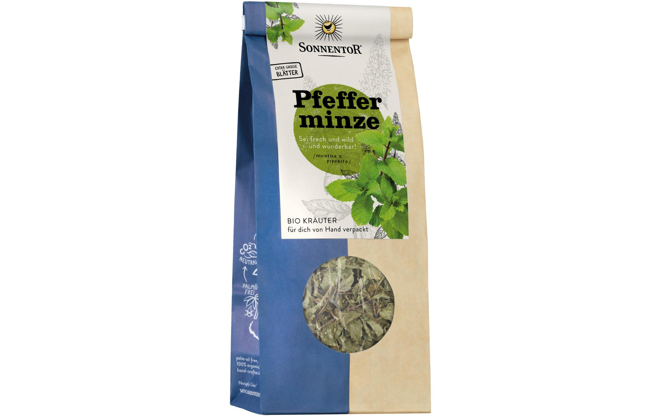 Teeblätter Bio Pfefferminze lose 50 gSonnentor Pfefferminz Tee