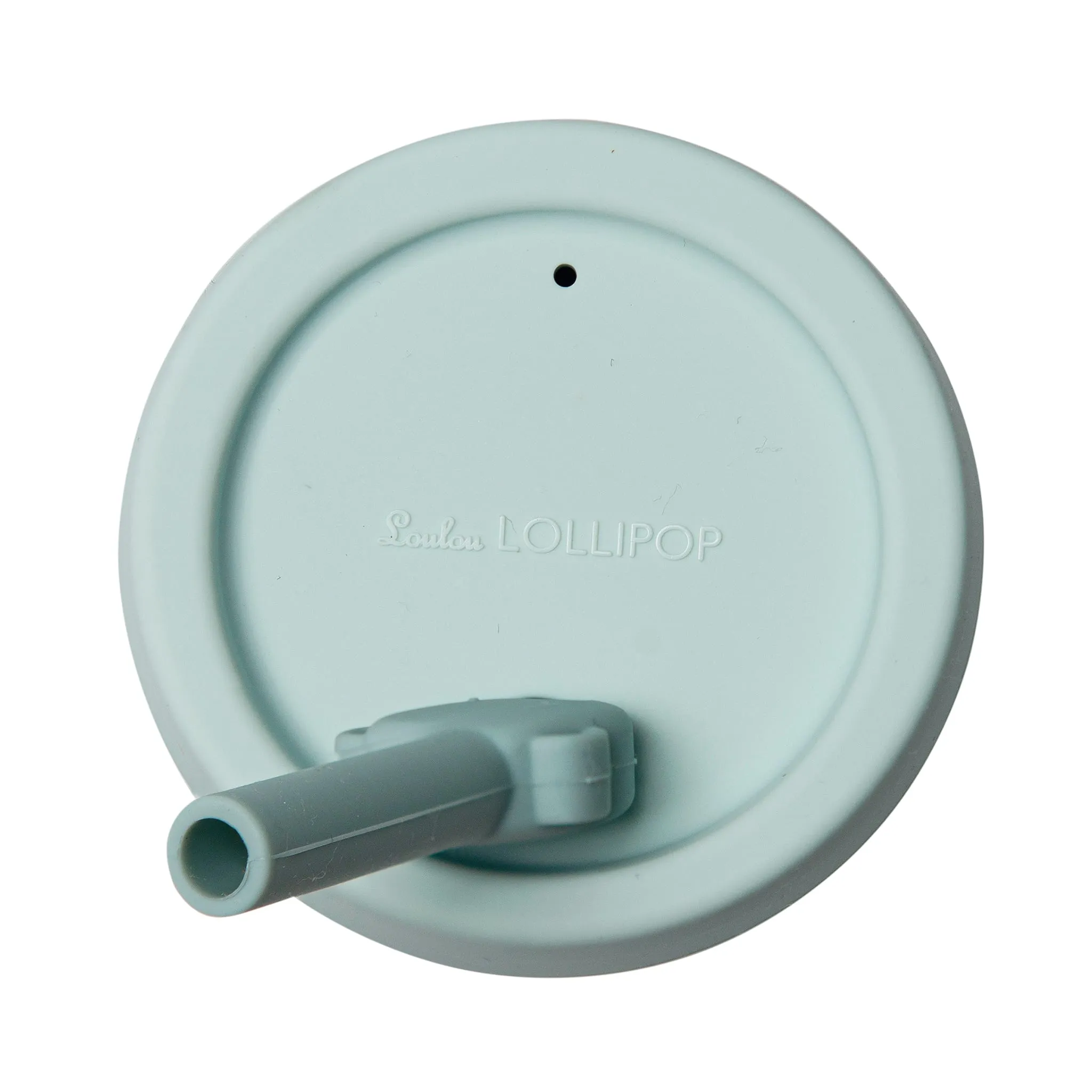 Loulou Lollipop Gobelet en Silicone avec Couvercle et Paille - Éléphant