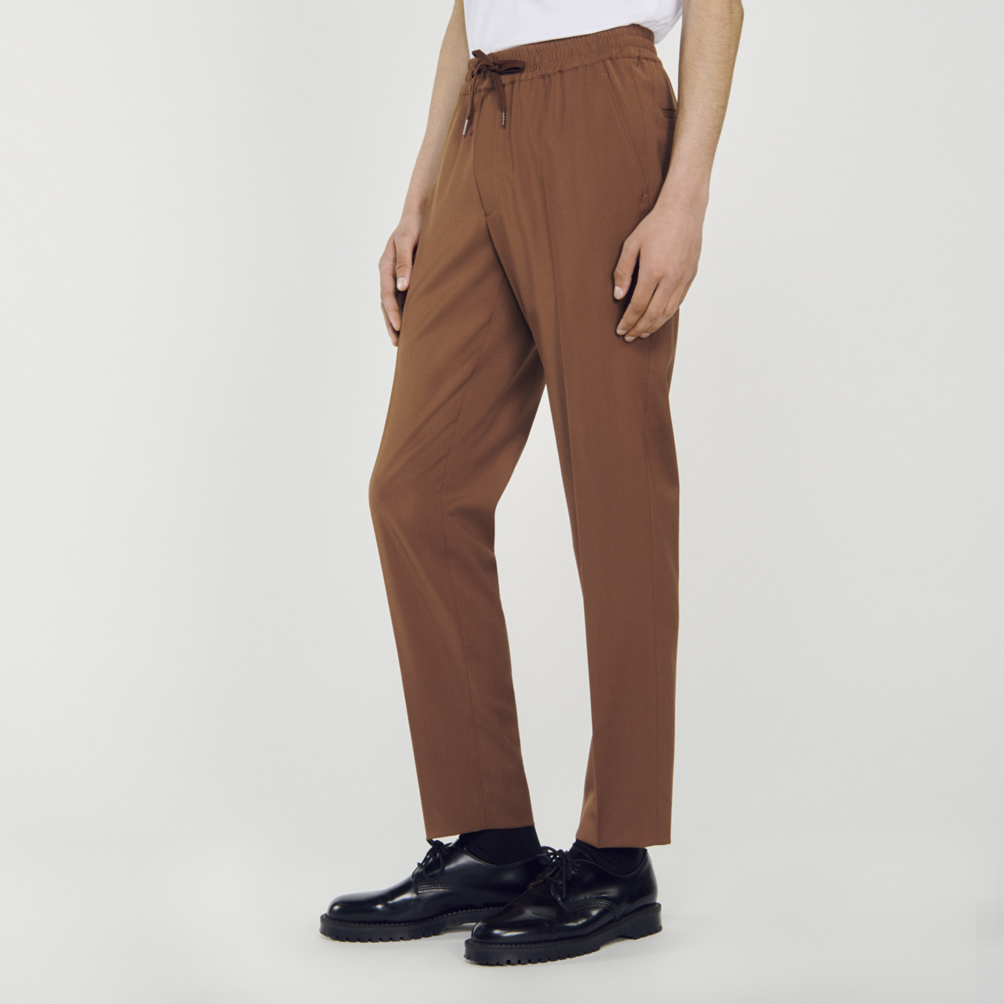 Pantalon droit elastique