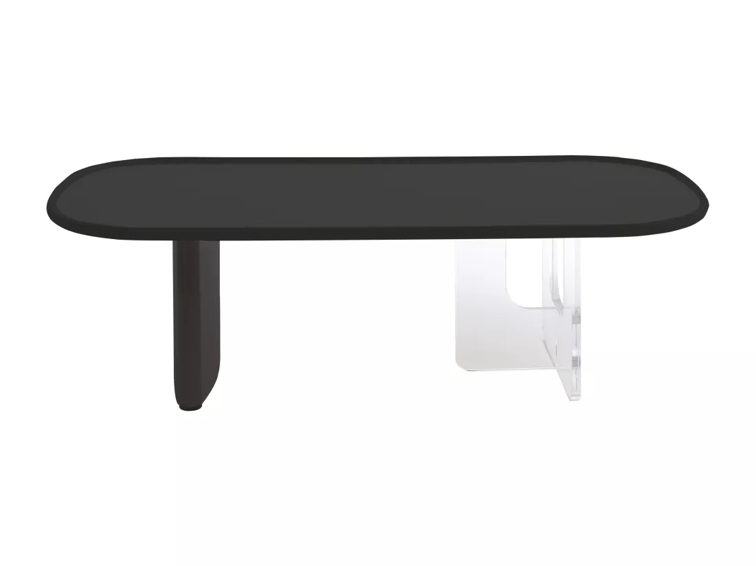 Table basse en MDF et acrylique - Noir et transparent - RASIA de Pascal Morabito