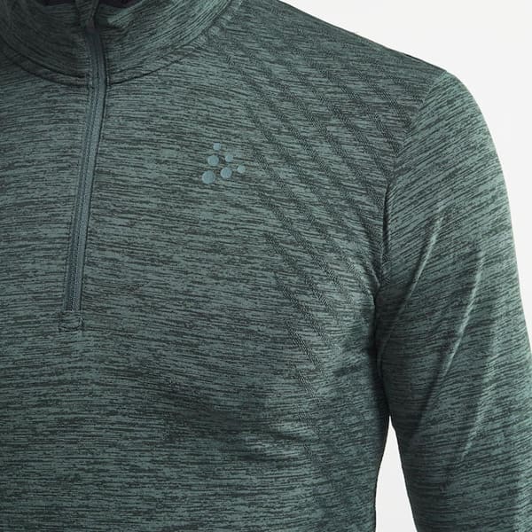 T-shirt thermique CRAFT FUSEKNIT COMFORT COL ZIPPÉ PINE CHINE
