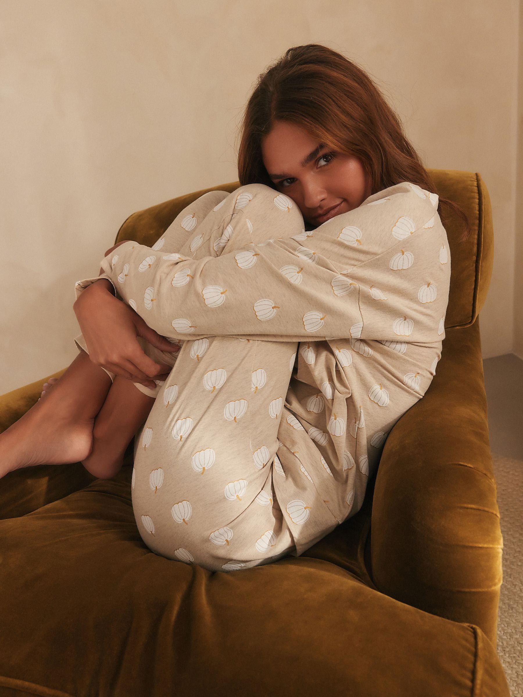 Havermout Pompoen - Pyjama met lange mouwen