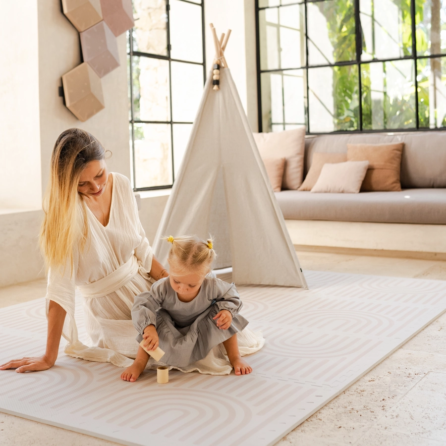 toddlekind Prettier Puzzle Spielmatte Linear Linen 120 x 180 cm