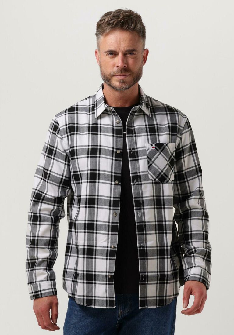 TOMMY JEANS witte tommy jeans casual overhemd tjm check flannel shirt