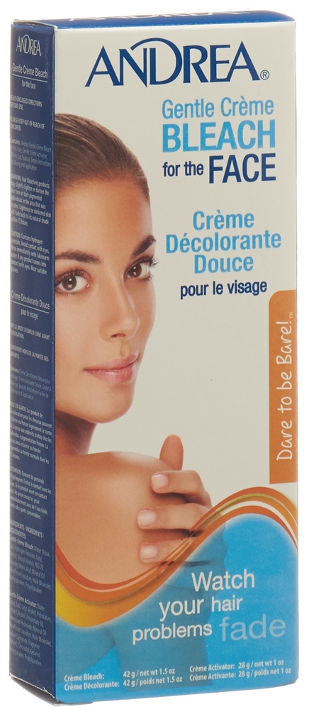 Andrea Creme bleach<br>2 × 42 g, Tube, Creme, Gesicht