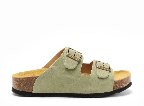 Plakton mules et sabots plats femme cp beta 340010 vert
