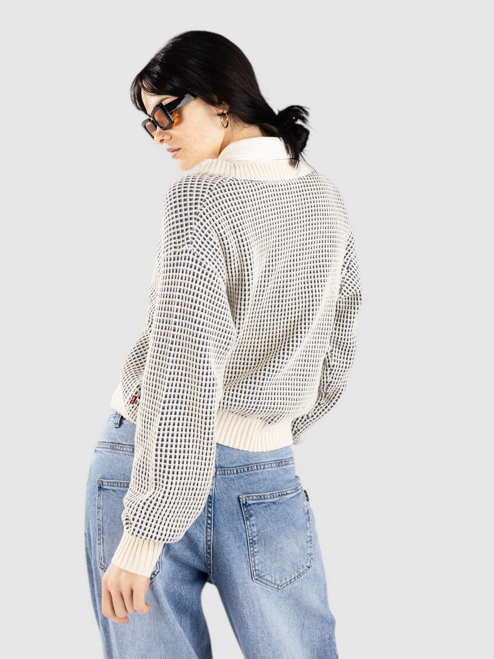 Levi's Snowflake Cardigan butter cream stripe