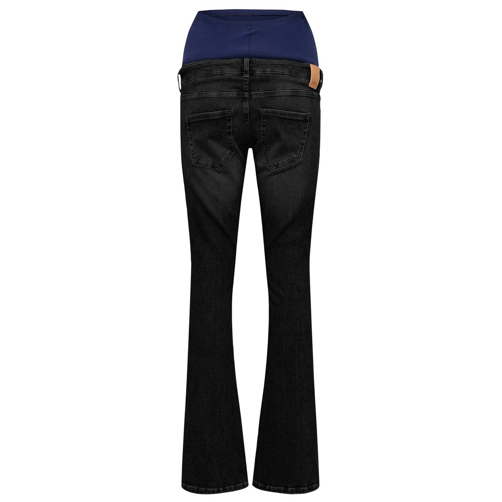 ONLY zwangerschapsjeans lang effen zwart