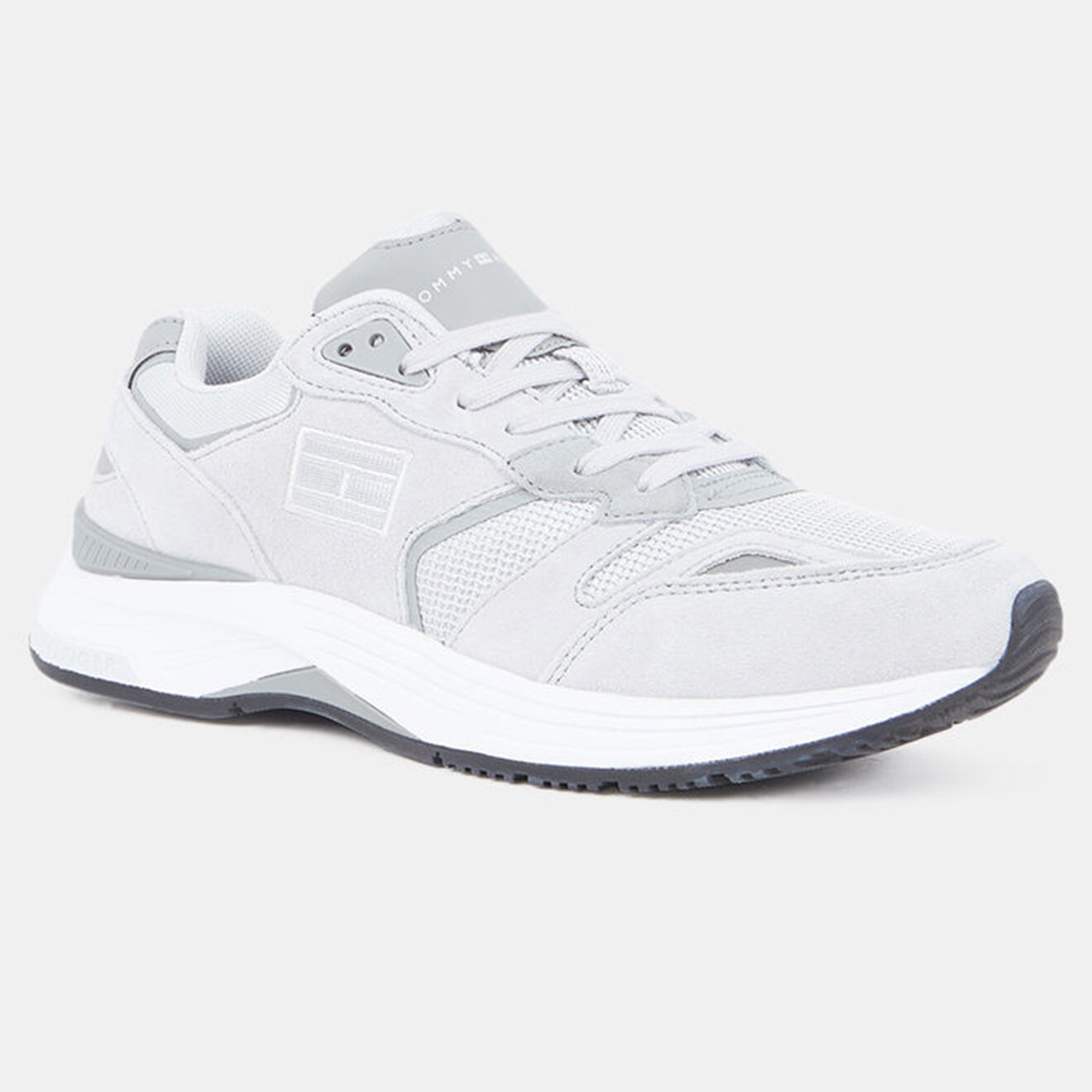Tommy Hilfiger Baskets running en Cuir Modern Prep grises