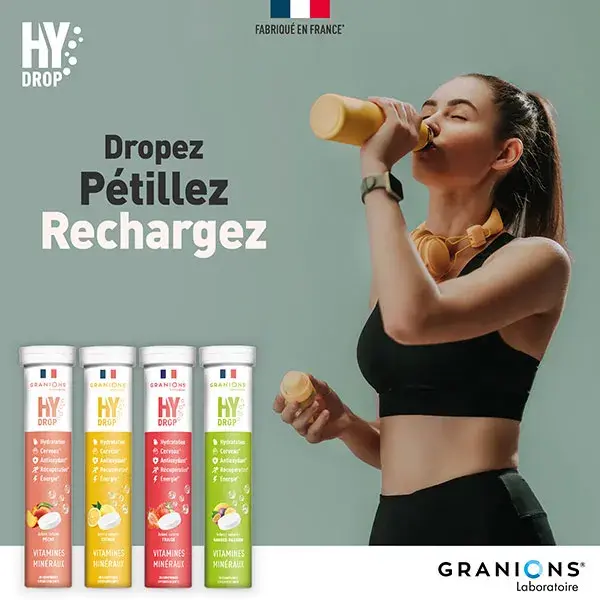 GRANIONS HYDROP Eletrólitos - Vitamina C, Magnésio, Minerais - Limão