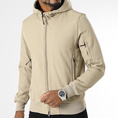 Veste Zippée Capuche Beige