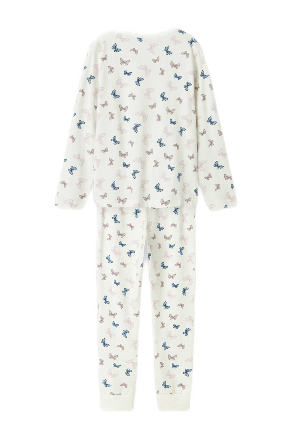 NAME IT pyjama met vlinderdessin ecru/blauw/zand