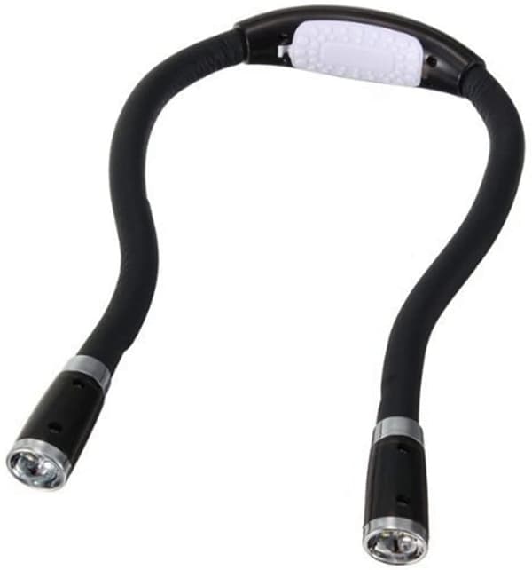 Nakke lampe LED leselampe - Svart