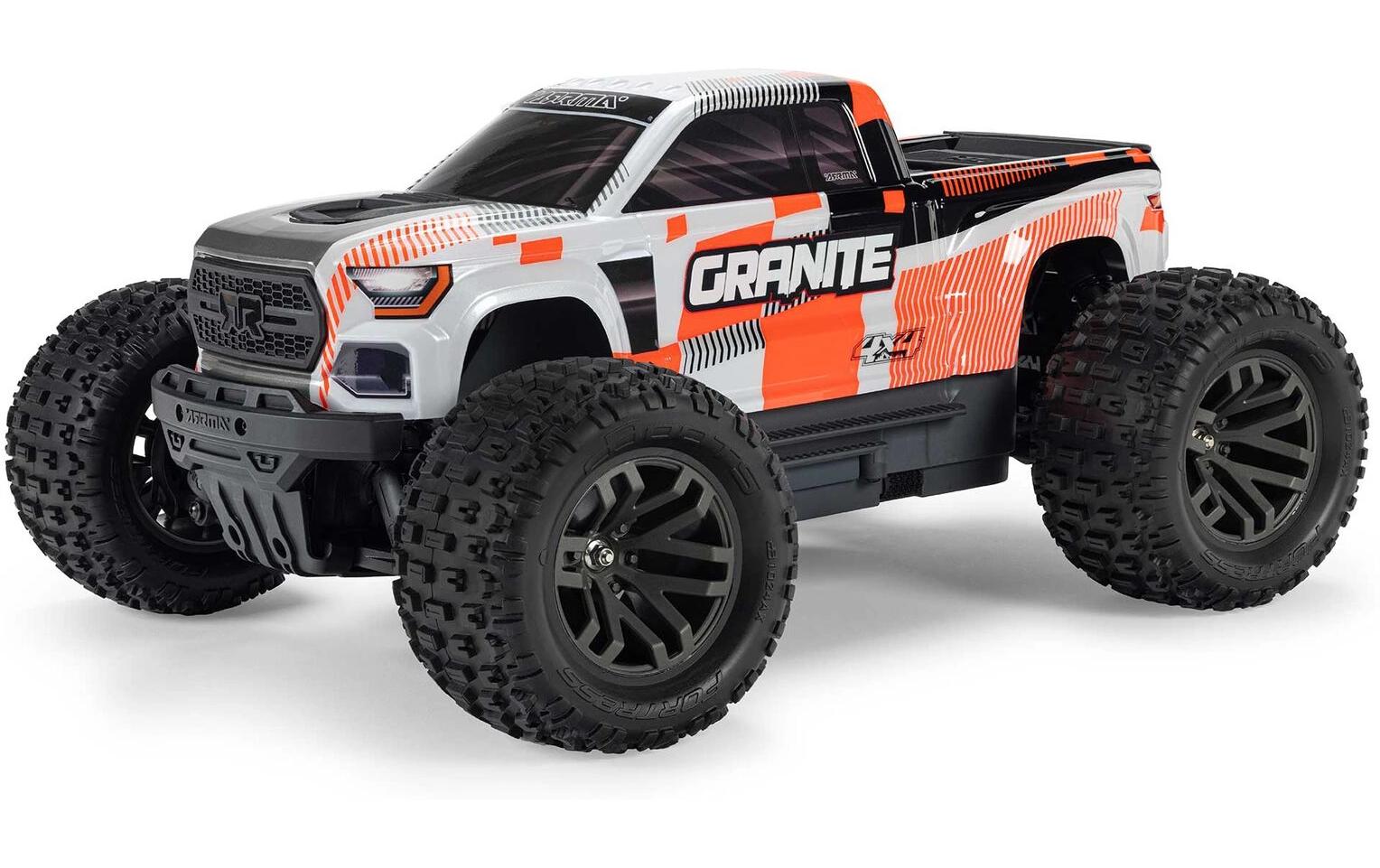Monster Truck Granite MEGA 665, Orange 1:10 ARTR<br>Off-Road 4 x 4 Truck mit Brushed Motor
