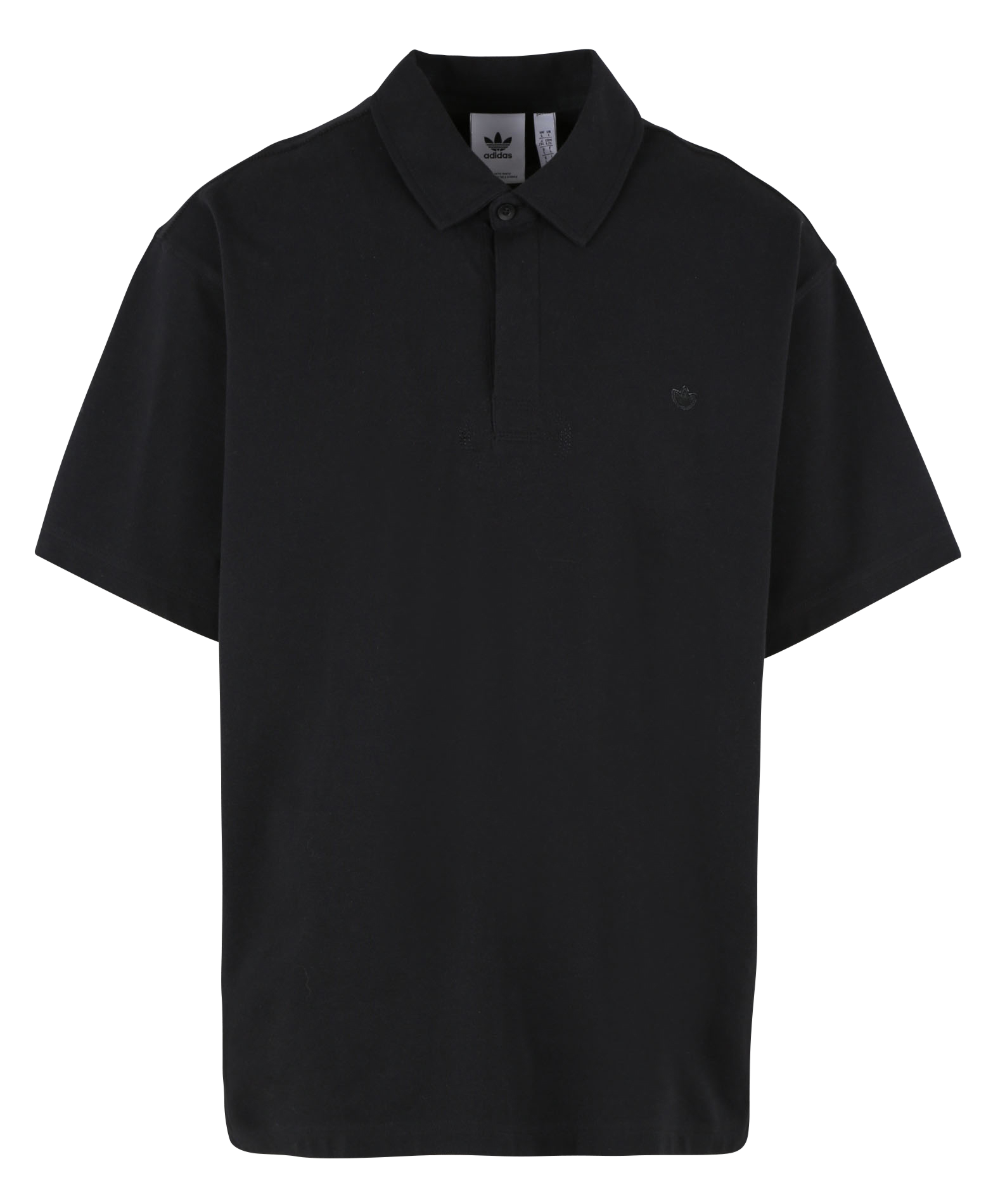 Polo col classique en coton| Noir