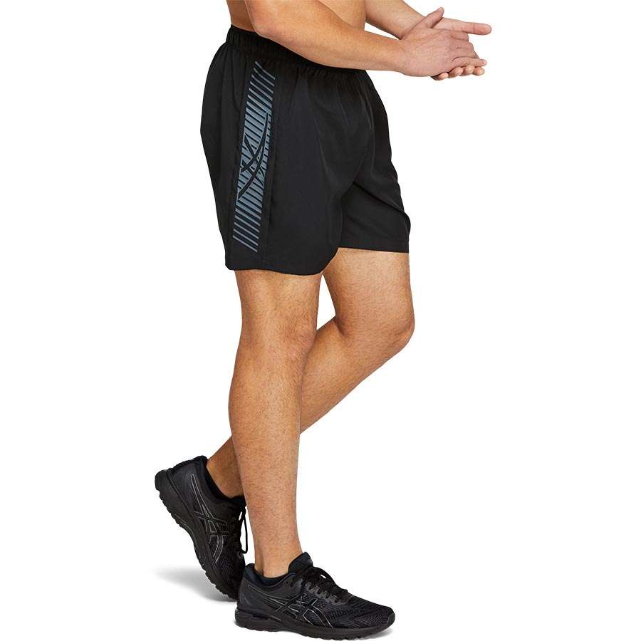 ASICS Icon 7Inch Hardloopbroek Kort Zwart/Grijs Heren