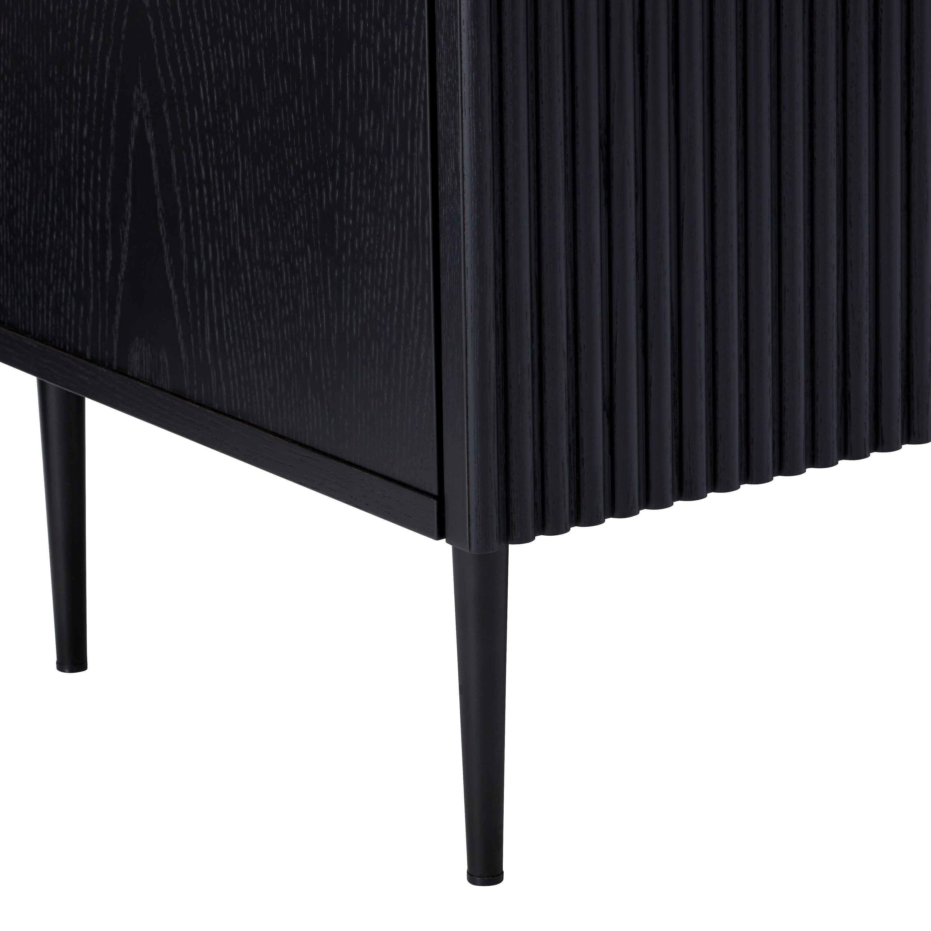 ILVI Sideboard - Schwarz / B: 180.0 cm x T: 45.0 cm x H: 77.3 cm