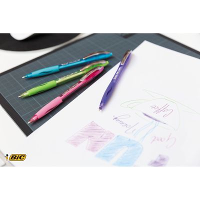 BIC ATLANTIS Soft - Stylo à bille - bleu - rétractable