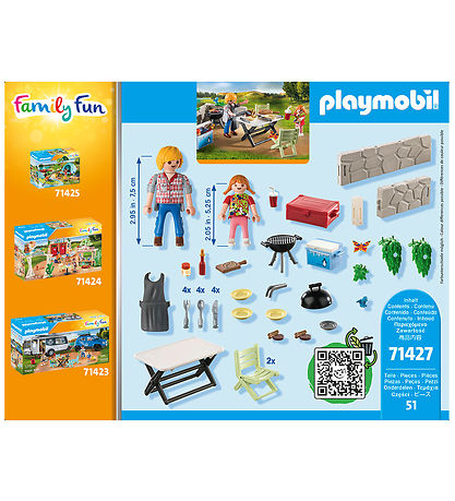 Playmobil Family Fun - Gemeinsamer Grillabend - 71427 - 51 Teile