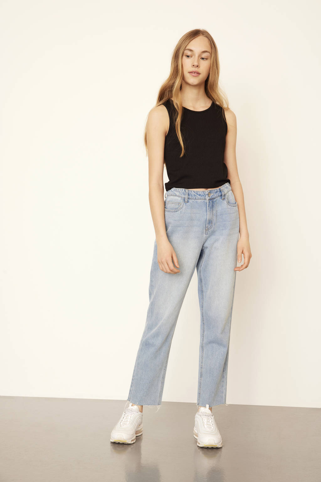 LMTD high waist mom jeans NLFRAVEN light denim