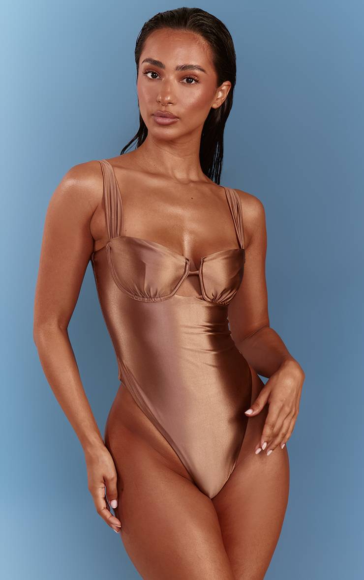 Bronze Maillot De Bain À Armatures Shine Swim